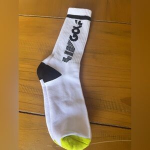 Liv Golf Mens Crew Sock White Black One Size